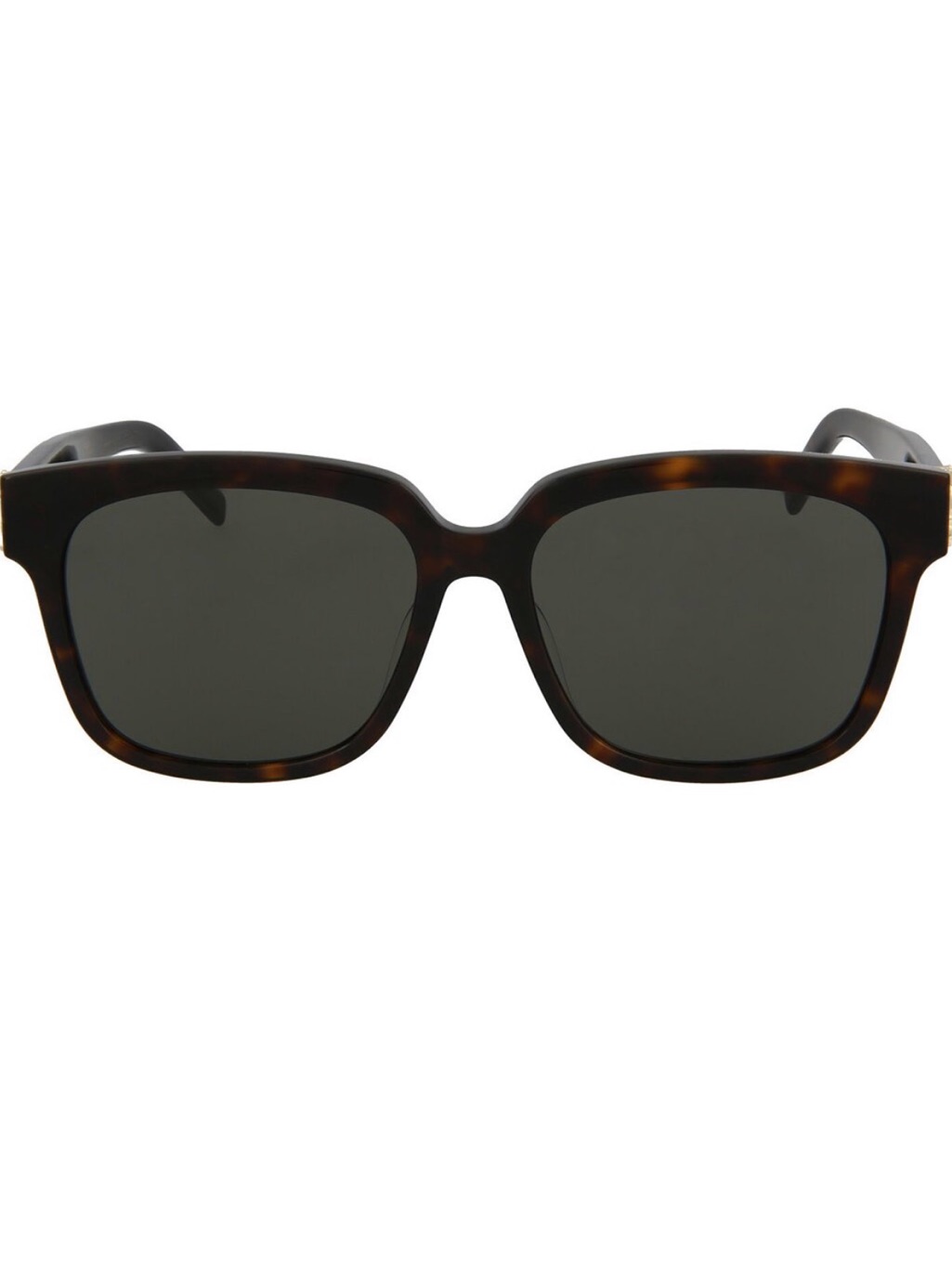 Yves Saint Laurent Brown Square Sunglasses With Dark Lenses